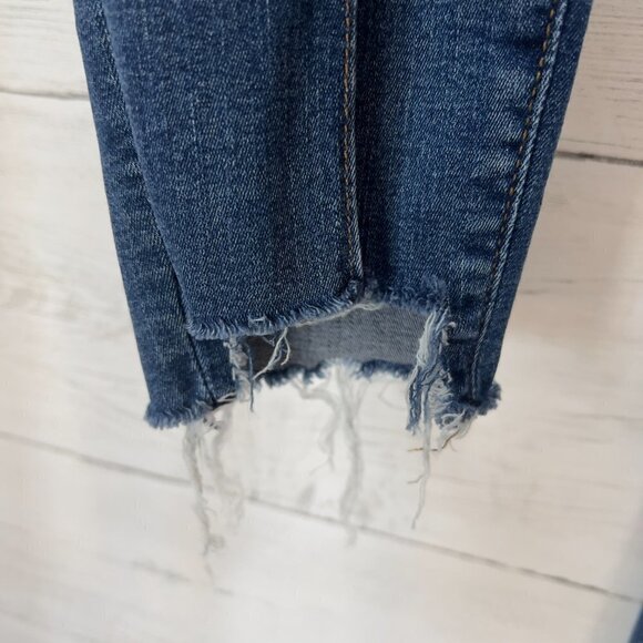 Free People Jeans Womens Size 27R Pintuck Raw Step Hem Mid Rise Medium Wash - Picture 8 of 15